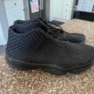 Jordan Black Woven Sneakers
